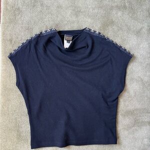 Plein Sud Top with Eyelet-Trim Shoulders